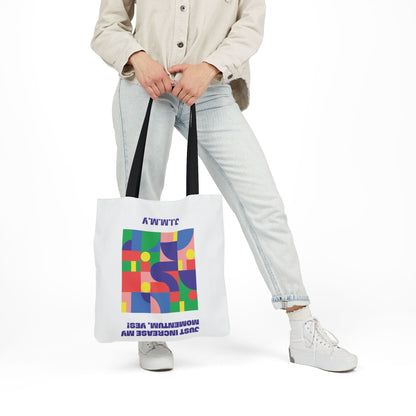 Personalized Initial Quote Colorful Momentum Canvas Tote Custom Name