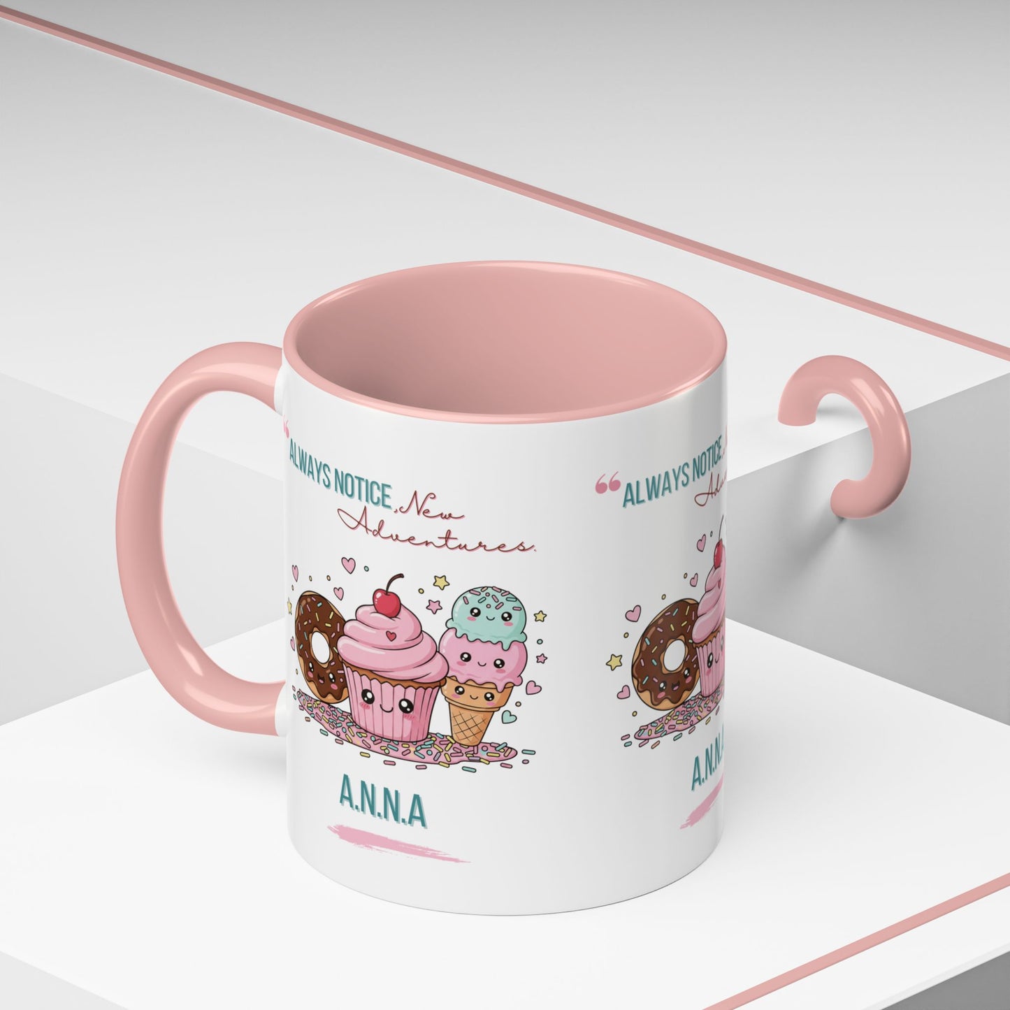 Personalized Initial Sweet Treat Accent Coffee Mug