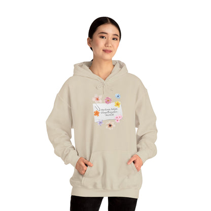 Personalized Floral Note Hooded Sweatshirt