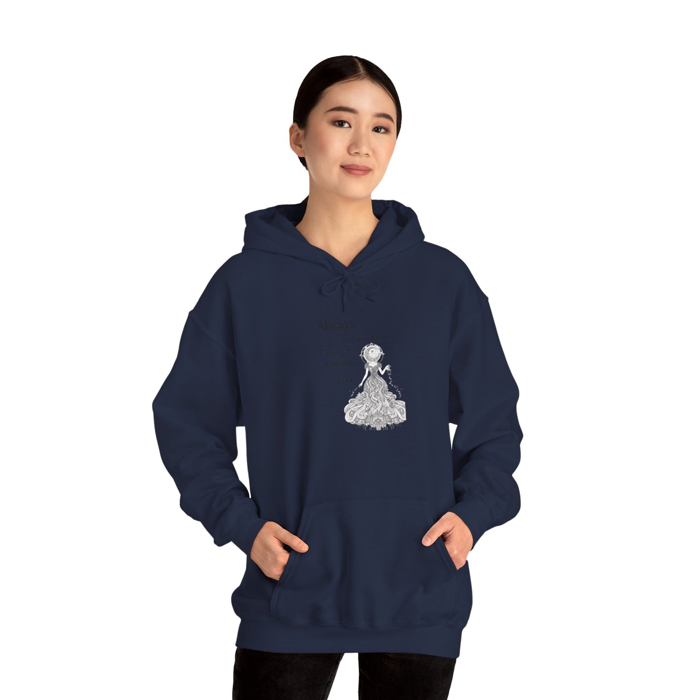 Personalized Girl with light Hooded Sweatshirt