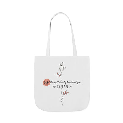 Personalized Initial Quote Floral Minimalist Canvas Tote Custom Name