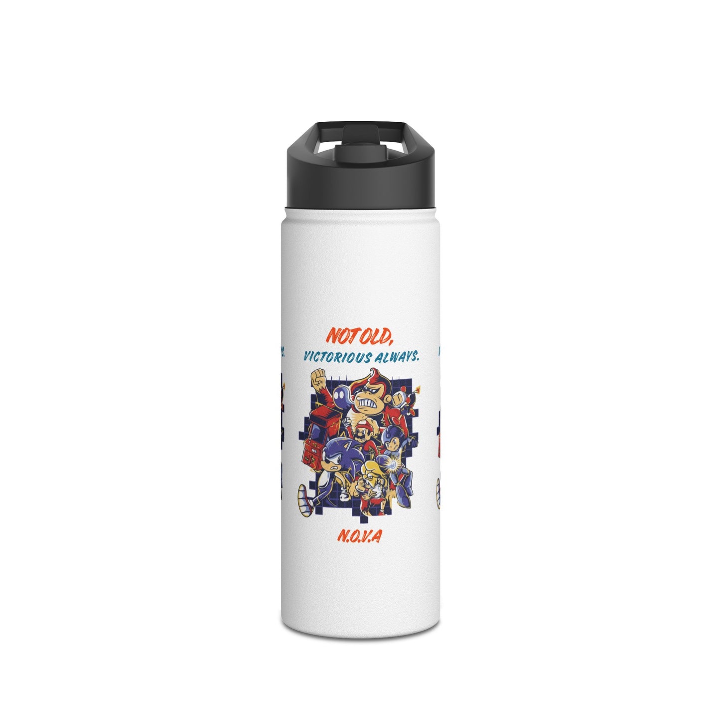 Personalized Initial Quote Cartoon Stainless Steel Water Bottle