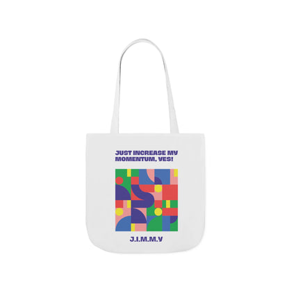Personalized Initial Quote Colorful Momentum Canvas Tote Custom Name