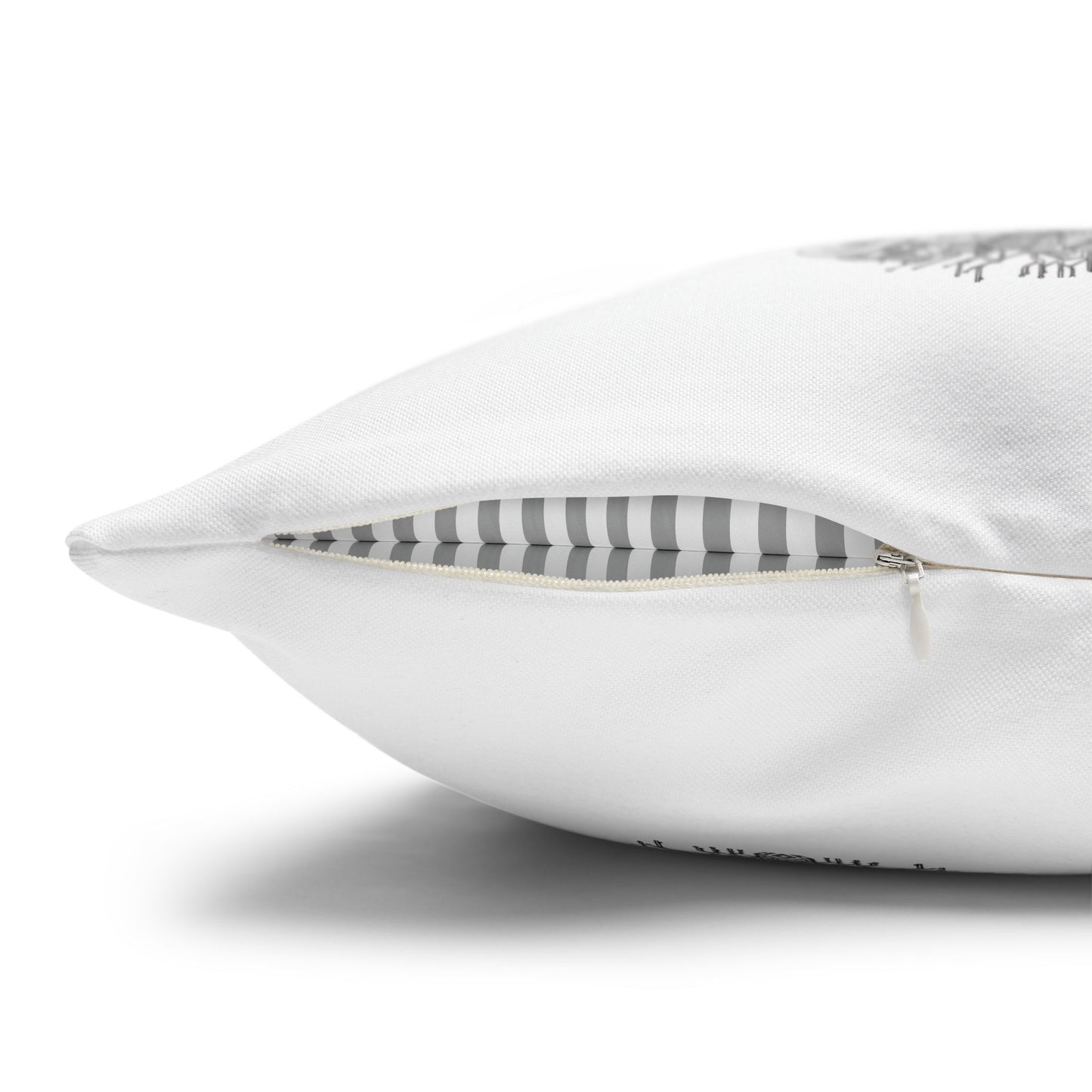 Personalized Initial Quote Light Girl — Custom Sayings on Square Poly Canvas Pillowcase