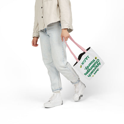 Personalized Initial Quote Simple Message Canvas Tote Custom Name