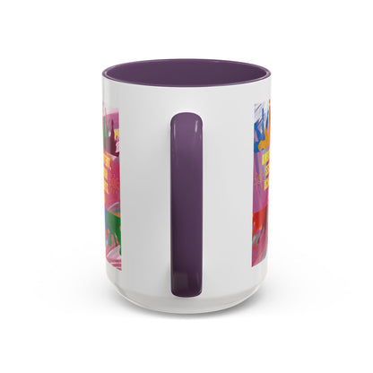 Personalized Initial Colorful Paint Accent Coffee Mug