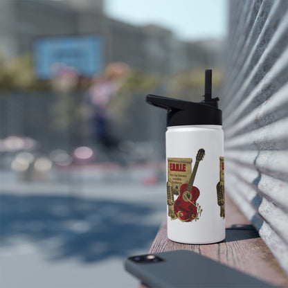 Personalized Initial Quote Guitar Stainless Steel Water Bottle