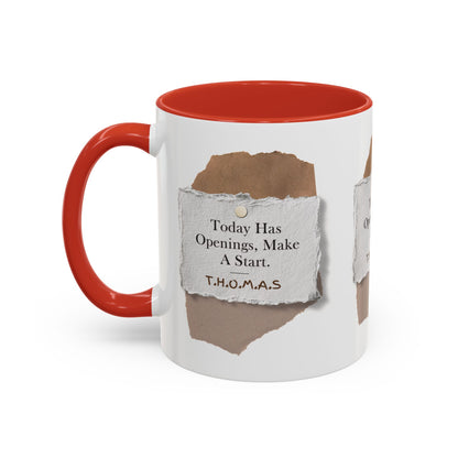 Personalized Torn Paper Note Accent Coffee Mug