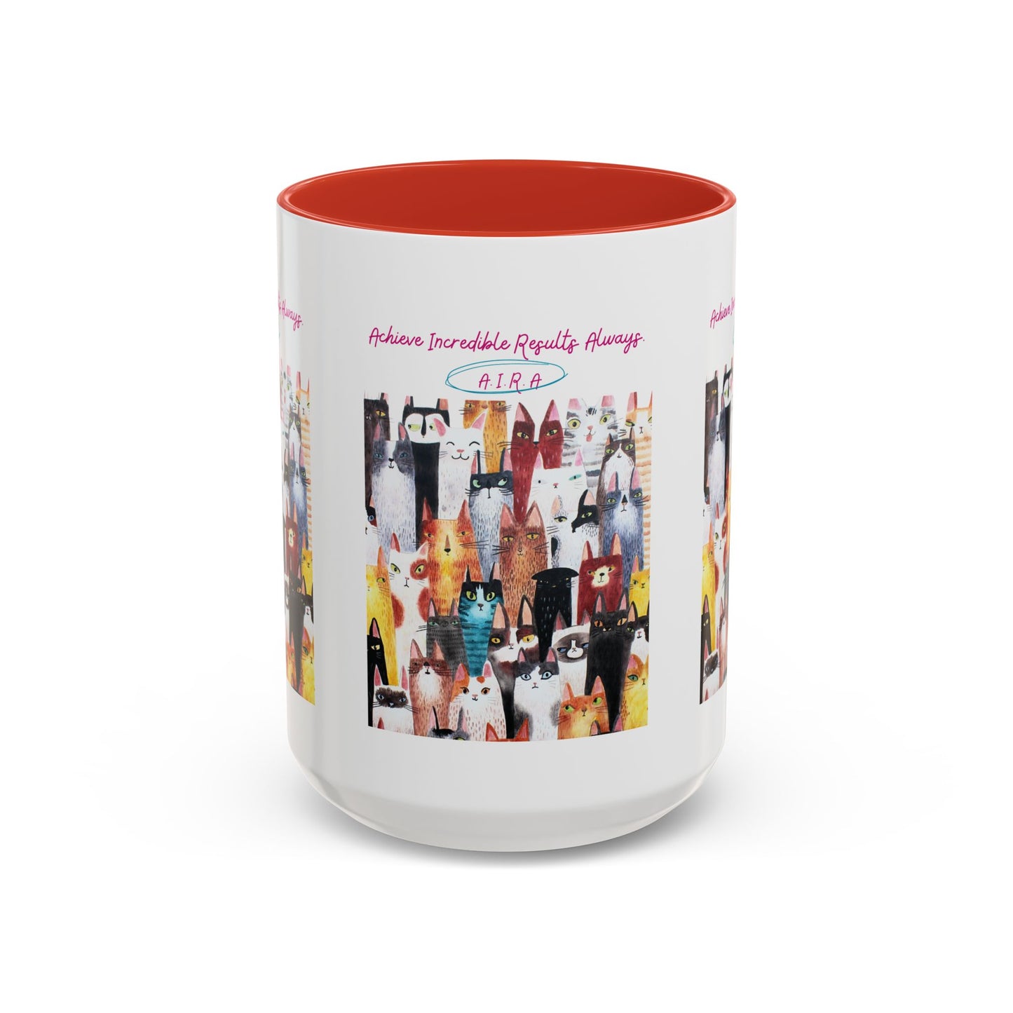 Personalized Initial Cat Collage Accent Coffee Mug