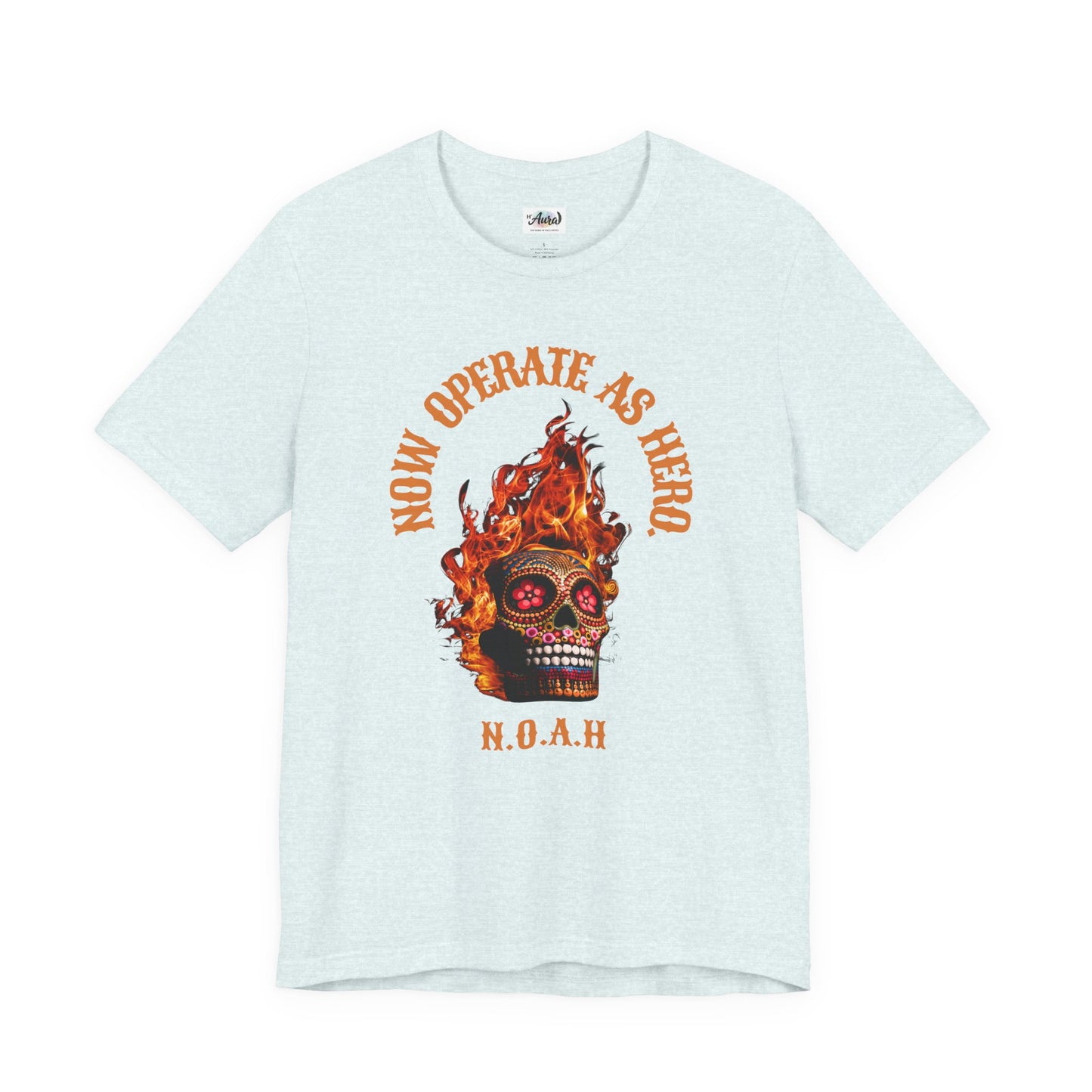 Personalized Fiery Skull Graphic Tee