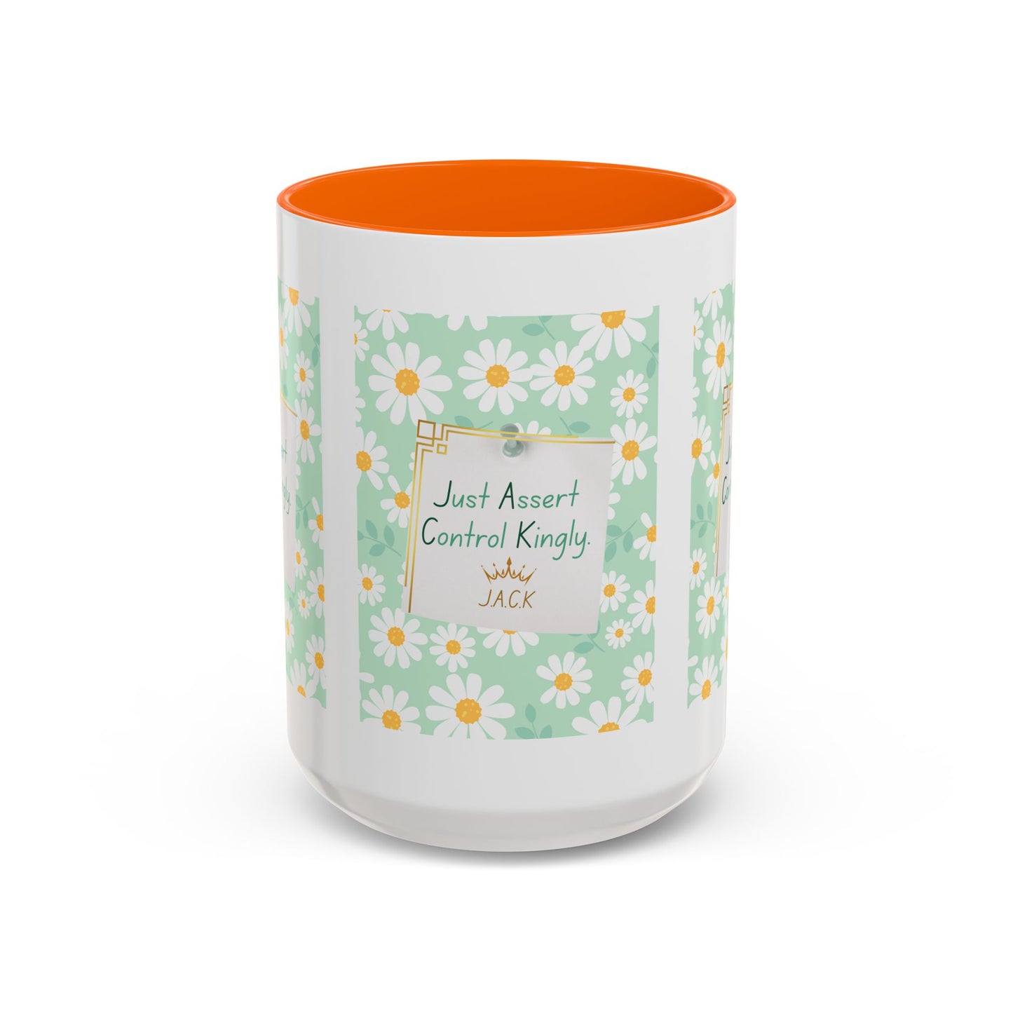 Personalized Floral Message Accent Coffee Mug