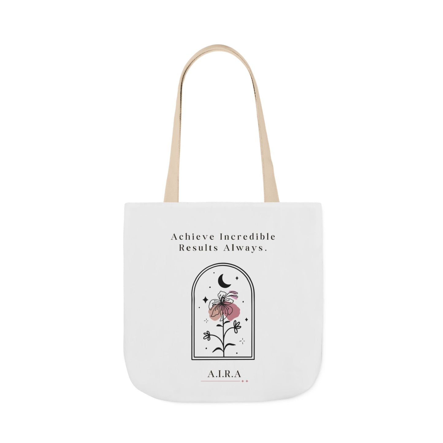 Personalized Initial Quote Floral Moon Canvas Tote Custom Name