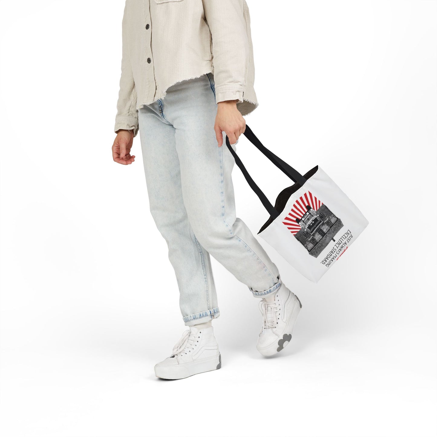 Personalized Initial Quote Vintage Car Canvas Tote Custom Name