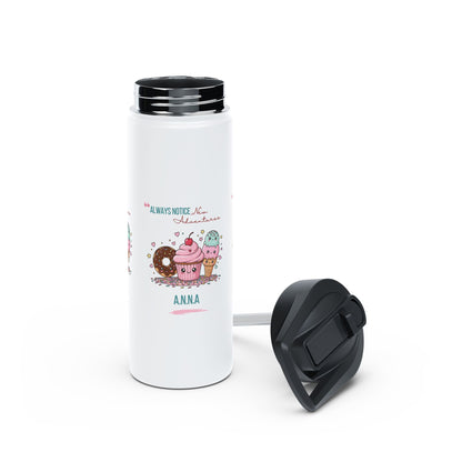 Personalized Initial Quote Sweet Treat Stainless Steel Water Bottle