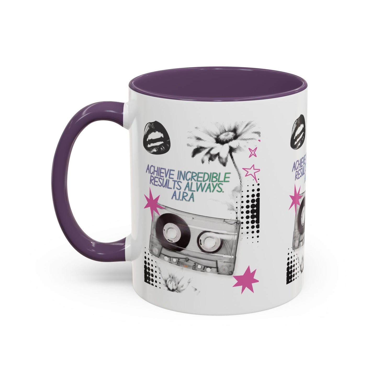 Personalized Cassette Vibes Accent Coffee Mug