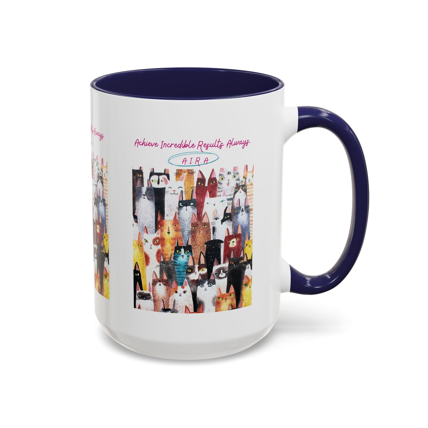 Personalized Initial Cat Collage Accent Coffee Mug