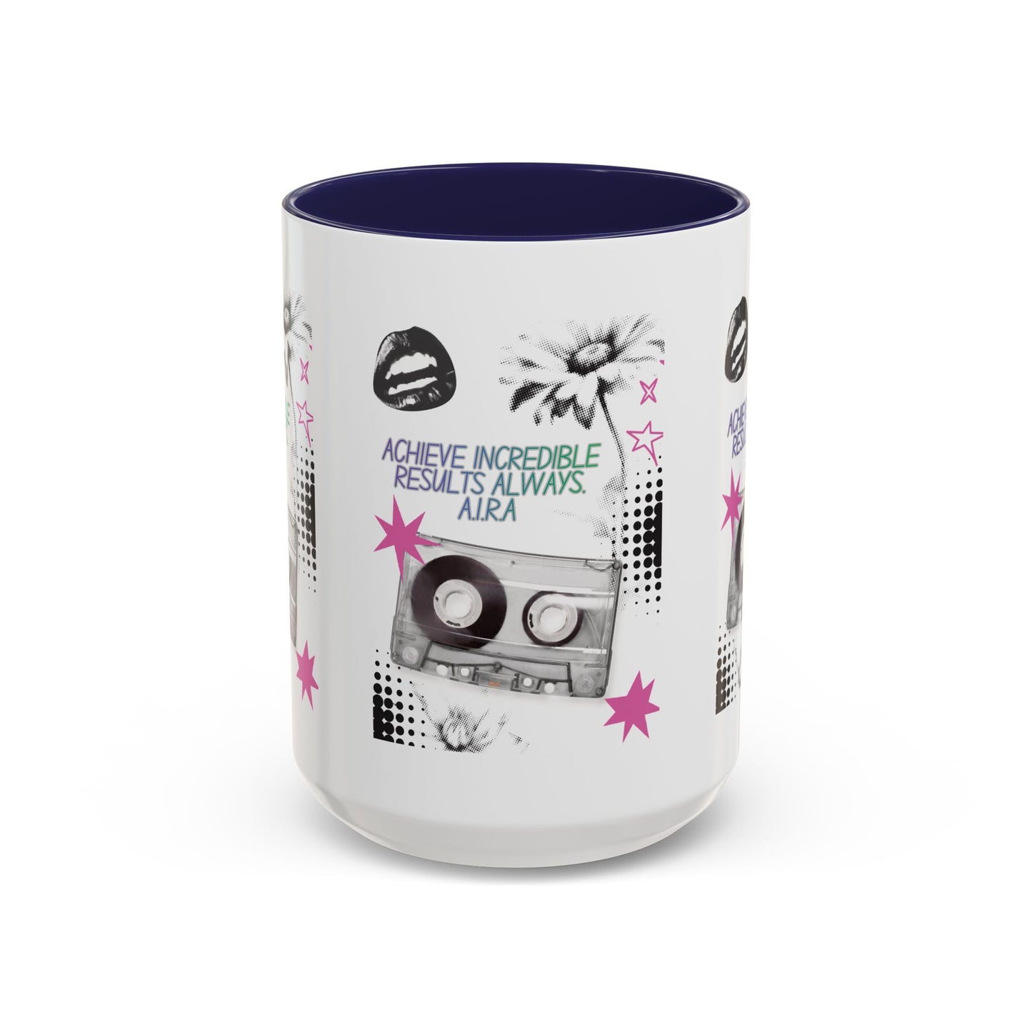 Personalized Cassette Vibes Accent Coffee Mug