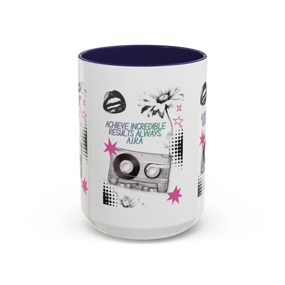 Personalized Cassette Vibes Accent Coffee Mug