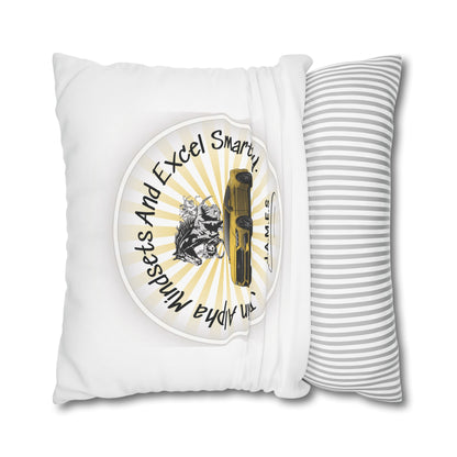 Personalized Initial Quote Horse Car — Custom Sayings on Square Poly Canvas Pillowcase