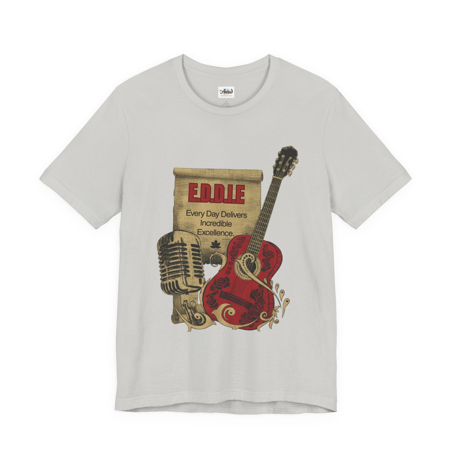 Personalized Music Vintage Microphone & Guitar Tee