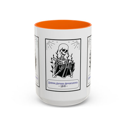 Personalized Initial Skeleton Accent Coffee Mug