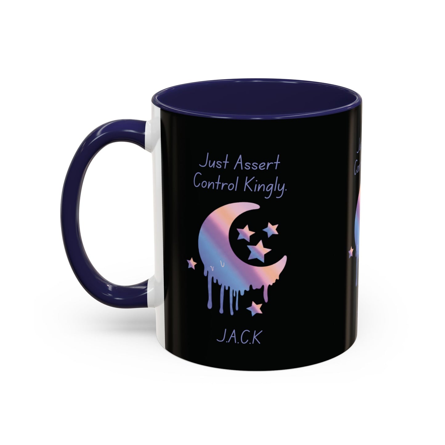 Personalized Moon Dripping Accent Coffee Mug