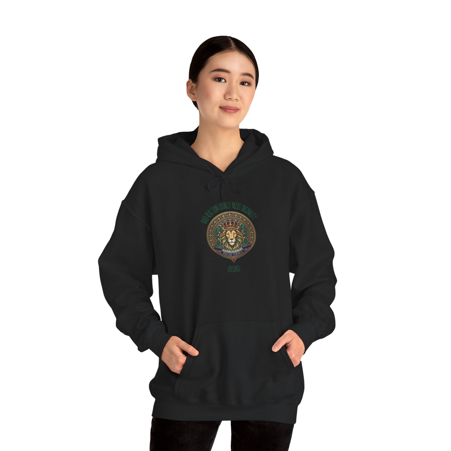 Personalized Lion Crest Hooded Sweatshirt