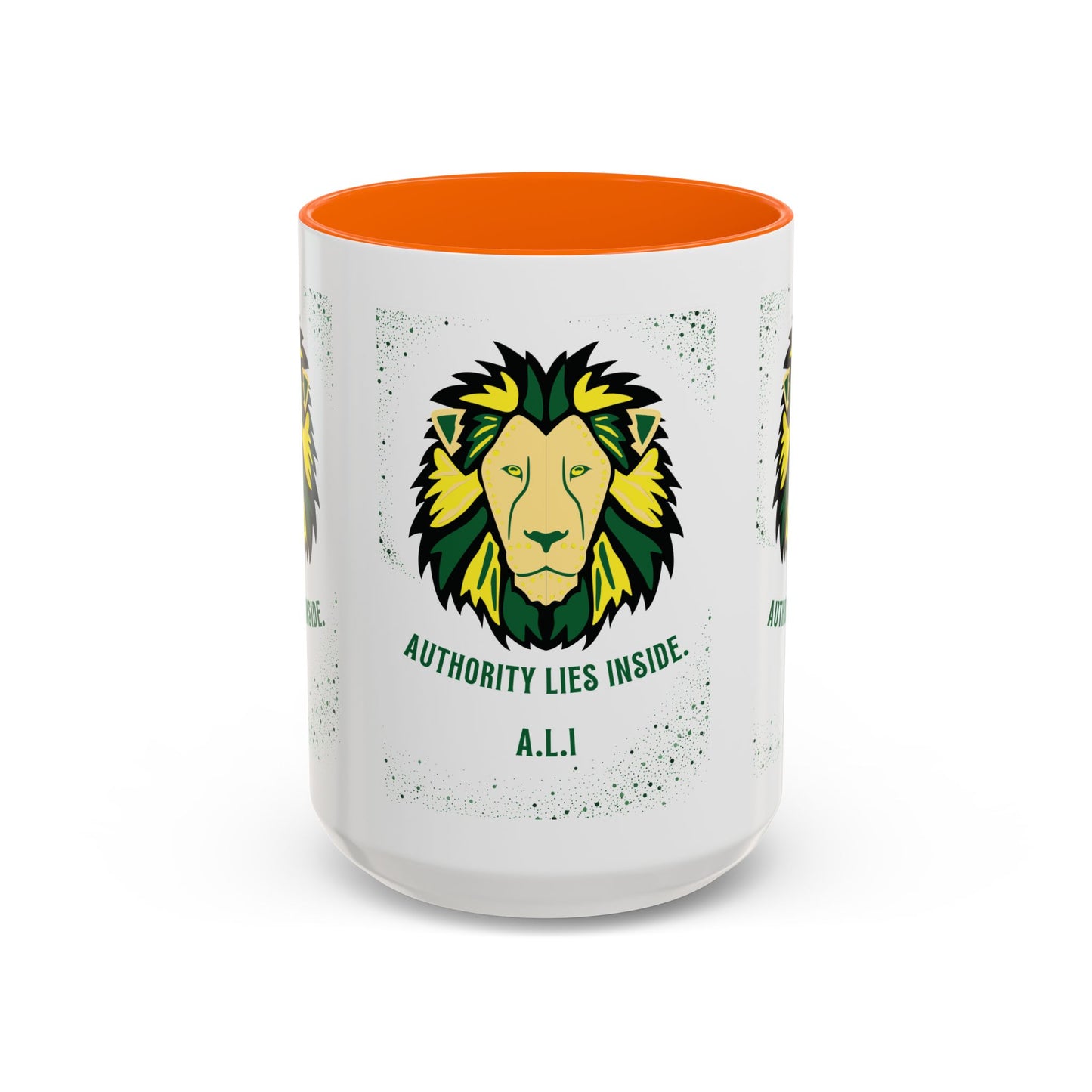 Personalized Initial Lion Accent Coffee Mug