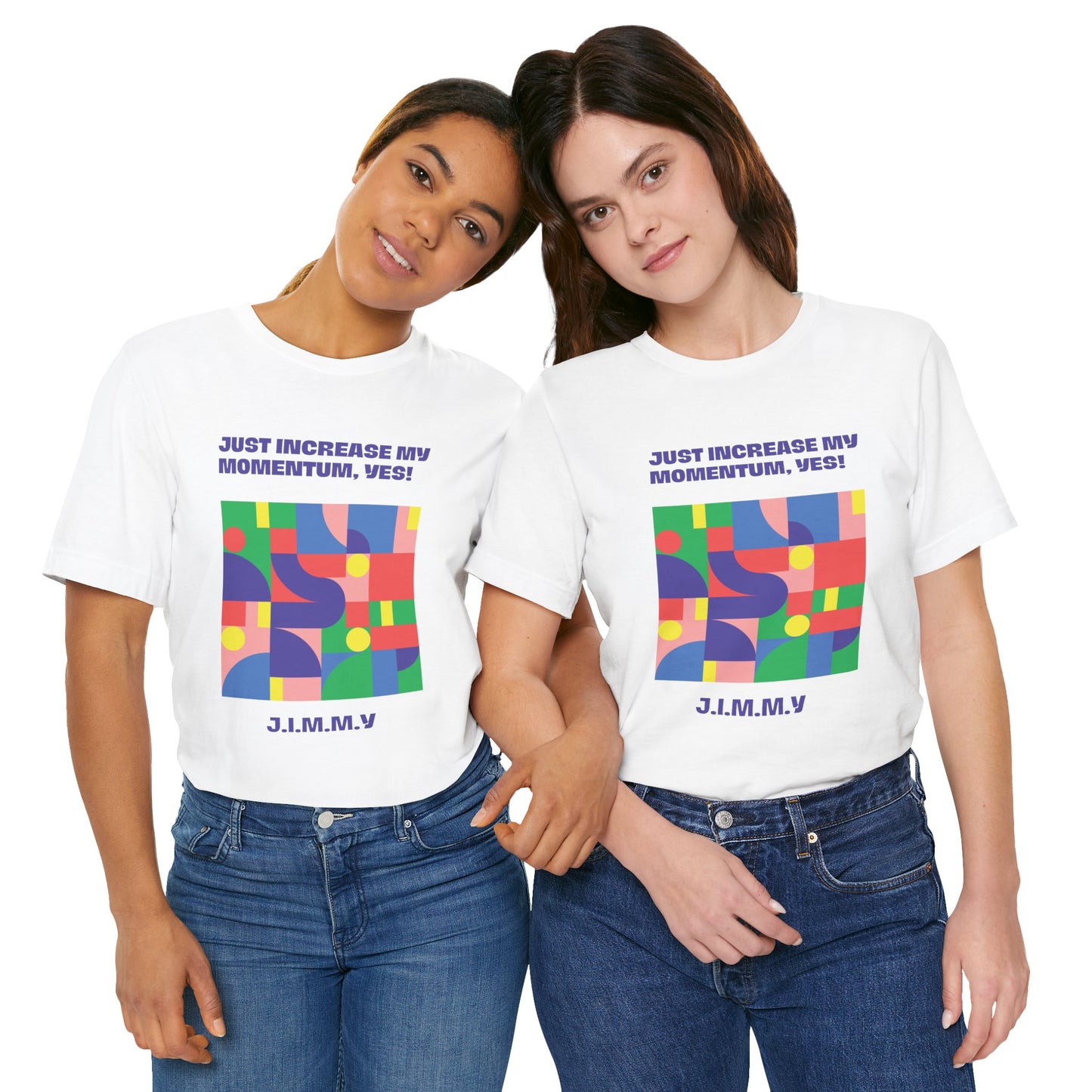 Personalized Momentum Graphic Colorful Geometric Design Tee