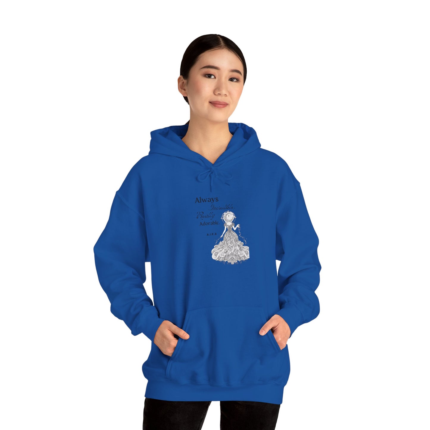 Personalized Girl with light Hooded Sweatshirt
