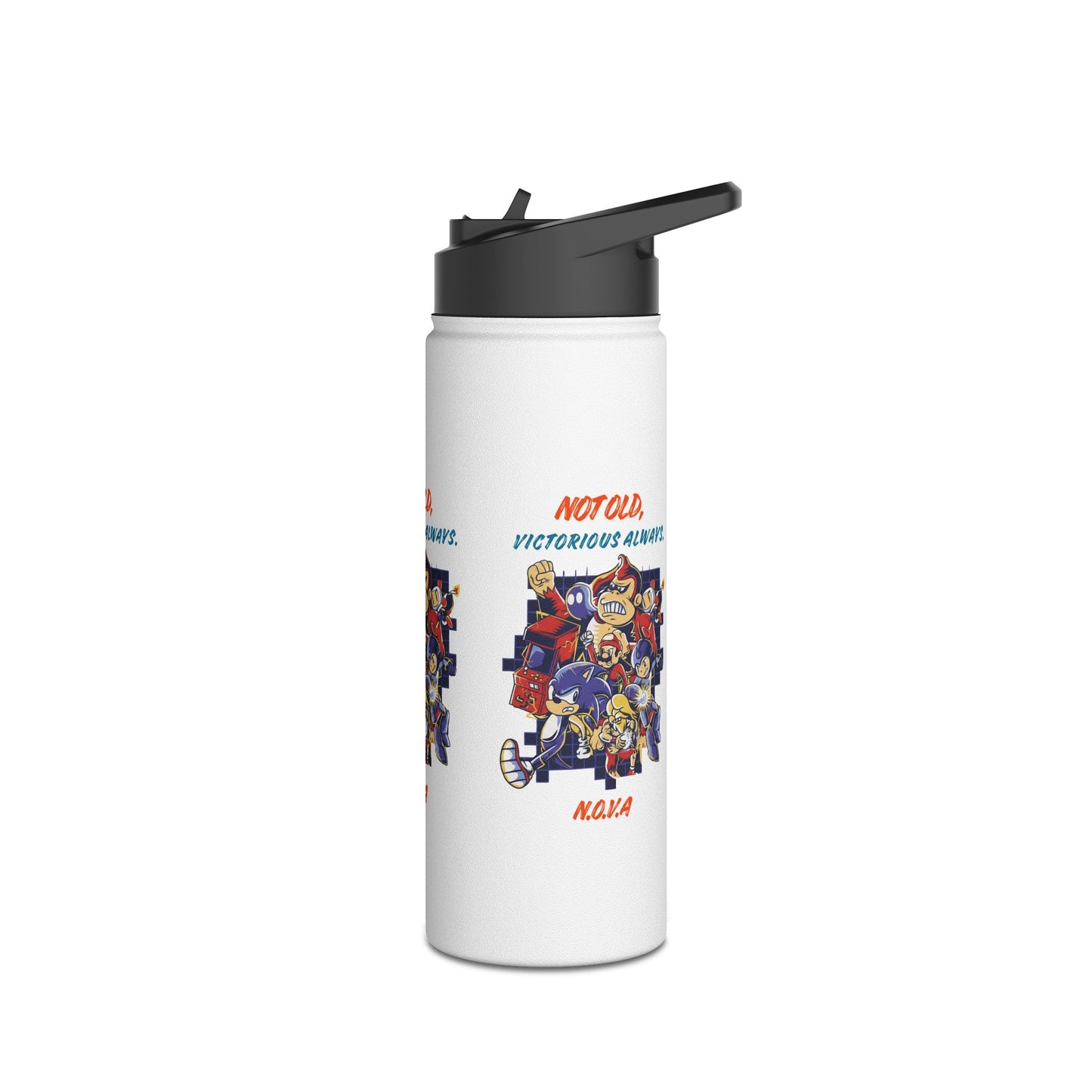 Personalized Initial Quote Cartoon Stainless Steel Water Bottle