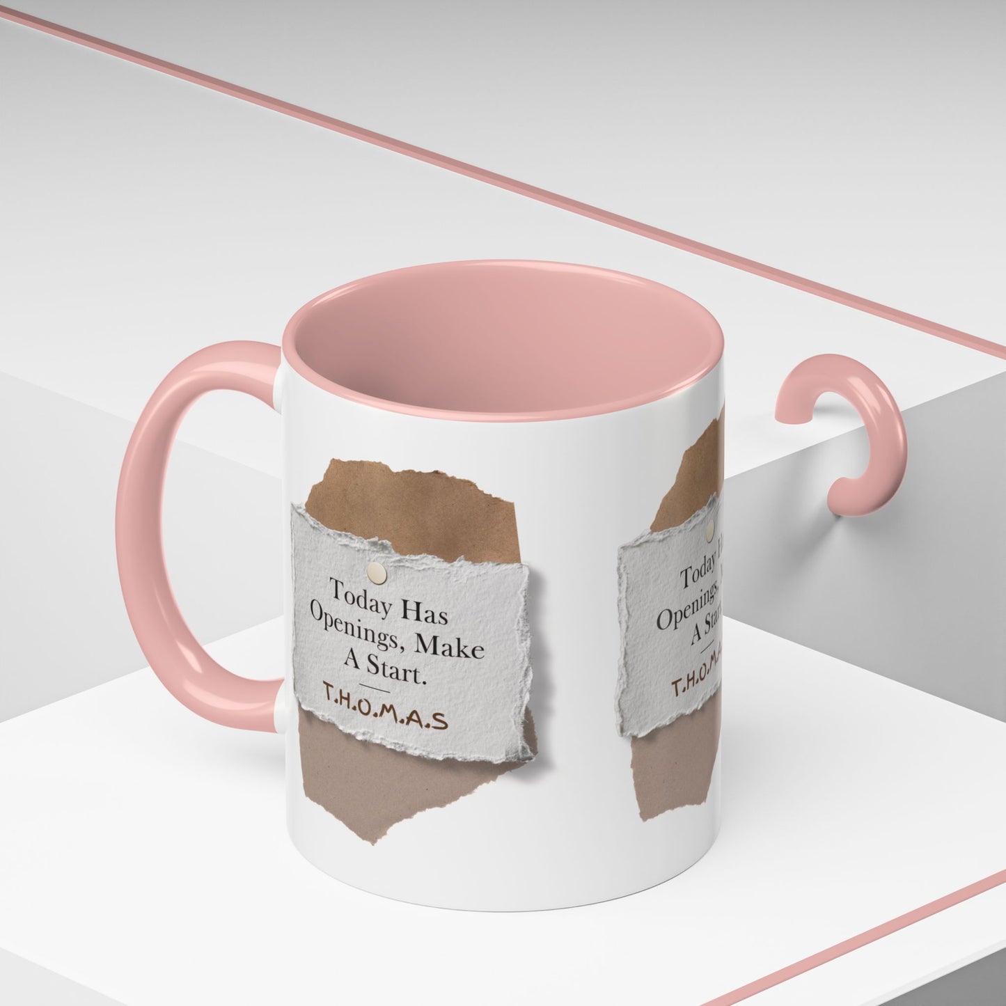 Personalized Torn Paper Note Accent Coffee Mug