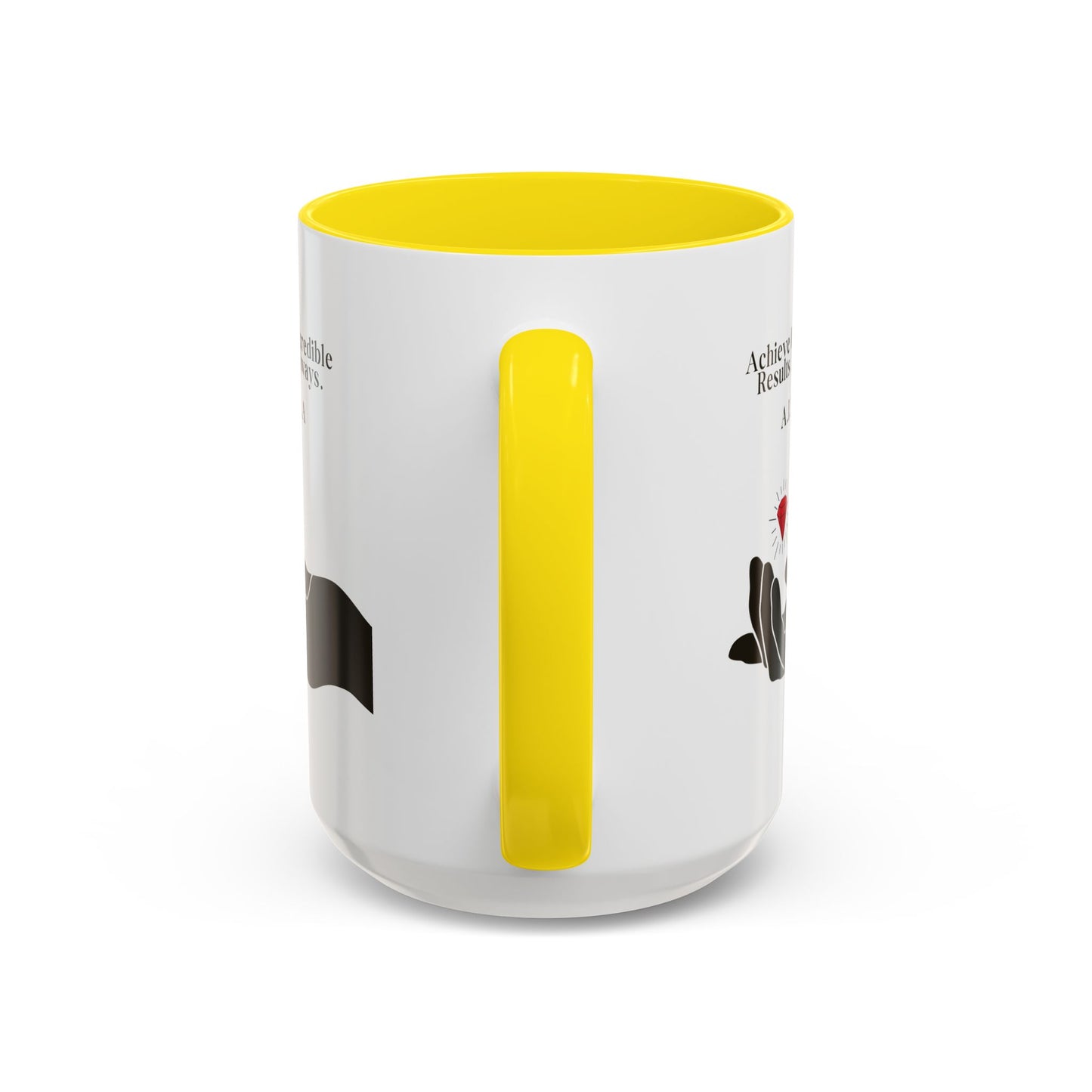 Personalized Initial Hand and Gem Accent Coffee Mug