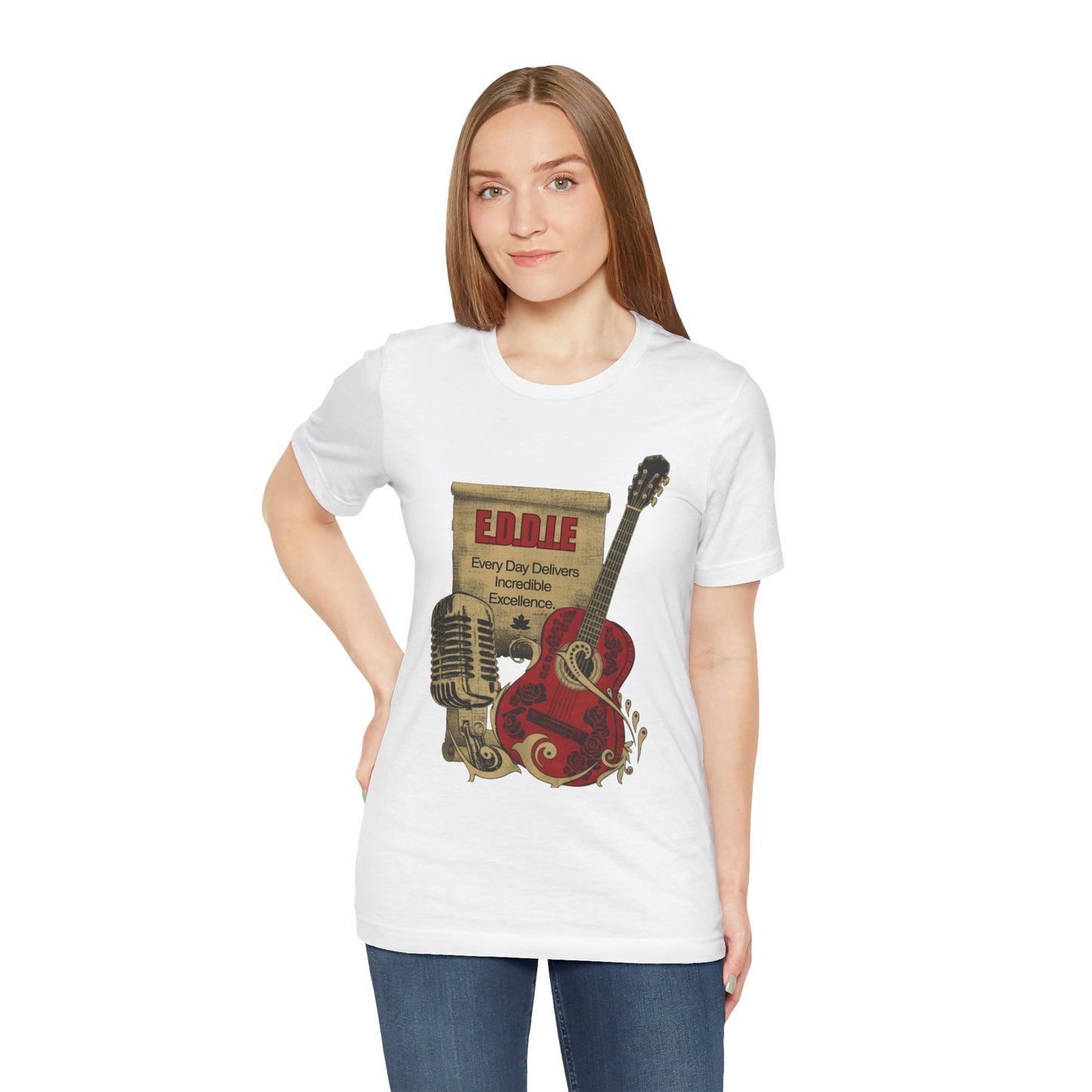 Personalized Music Vintage Microphone & Guitar Tee