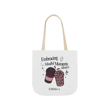 Personalized Initial Quote Coffee Cup Canvas Tote Custom Name