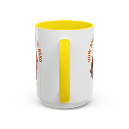 Personalized Initial Fire Skull Accent Coffee Mug