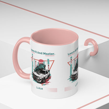 Personalized Retro Racing Accent Coffee Mug
