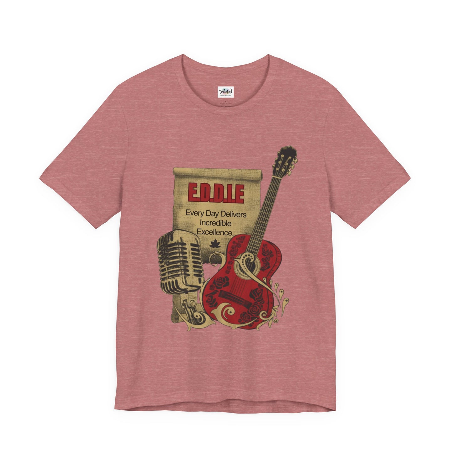 Personalized Music Vintage Microphone & Guitar Tee