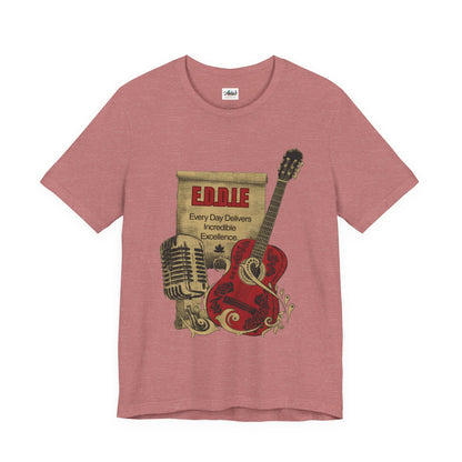 Personalized Music Vintage Microphone & Guitar Tee
