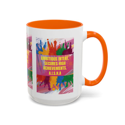 Personalized Initial Colorful Paint Accent Coffee Mug