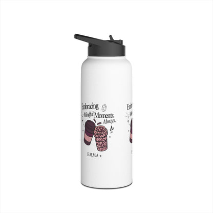 Personalized Initial Quote Coffee Cup Stainless Steel Water Bottle