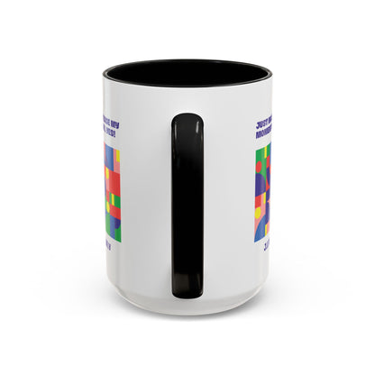 Personalized Initial Colorful Momentum Accent Coffee Mug