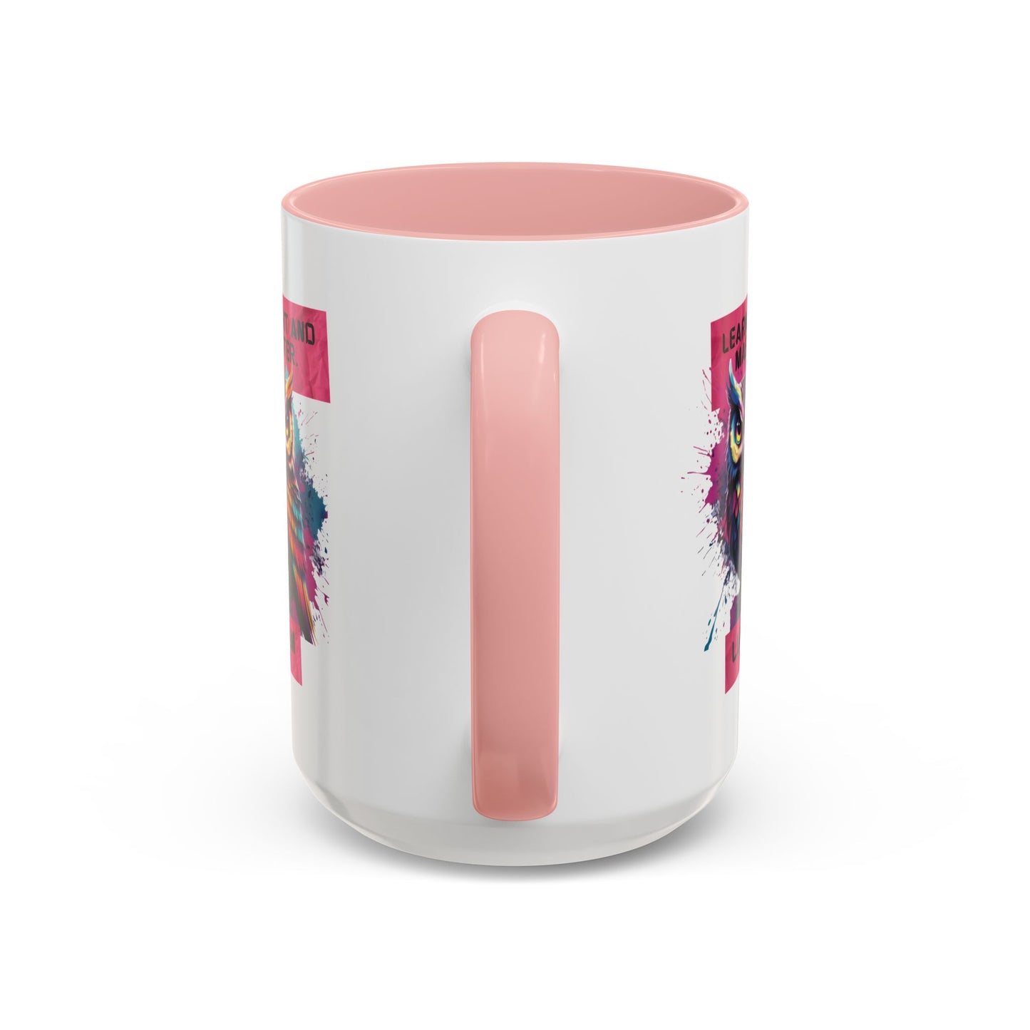 Personalized Initial Owl Accent Coffee Mug