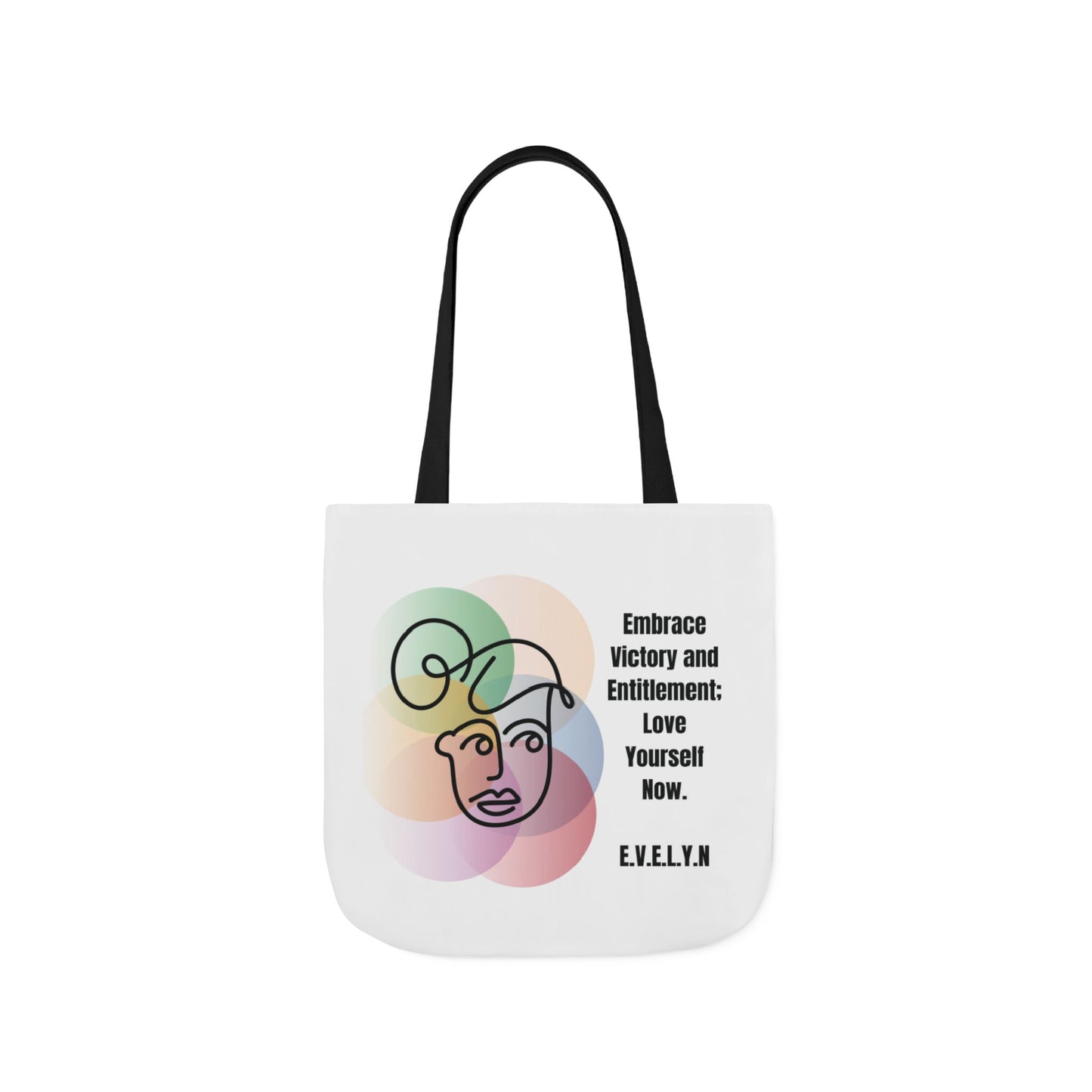 Personalized Initial Quote Sketch Girl Canvas Tote Custom Name