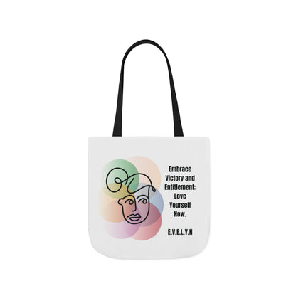 Personalized Initial Quote Sketch Girl Canvas Tote Custom Name