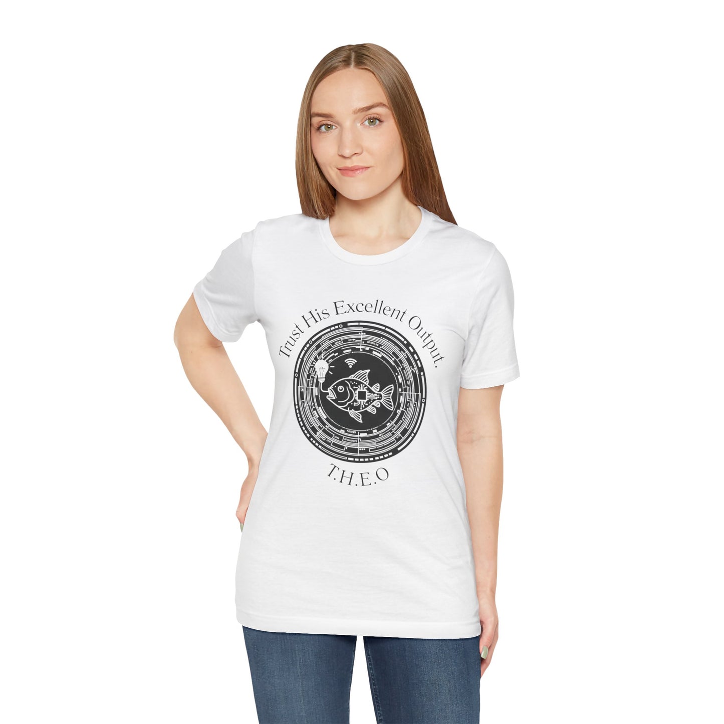 Personalized Spiritual Fish Circle Design Graphic Tee