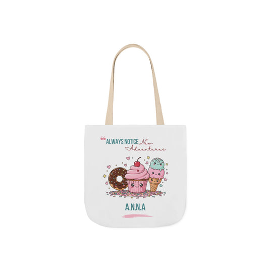 Personalized Initial Quote Sweet Treat Canvas Tote Custom Name