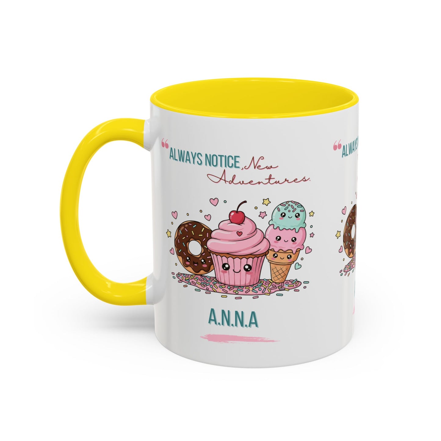 Personalized Initial Sweet Treat Accent Coffee Mug