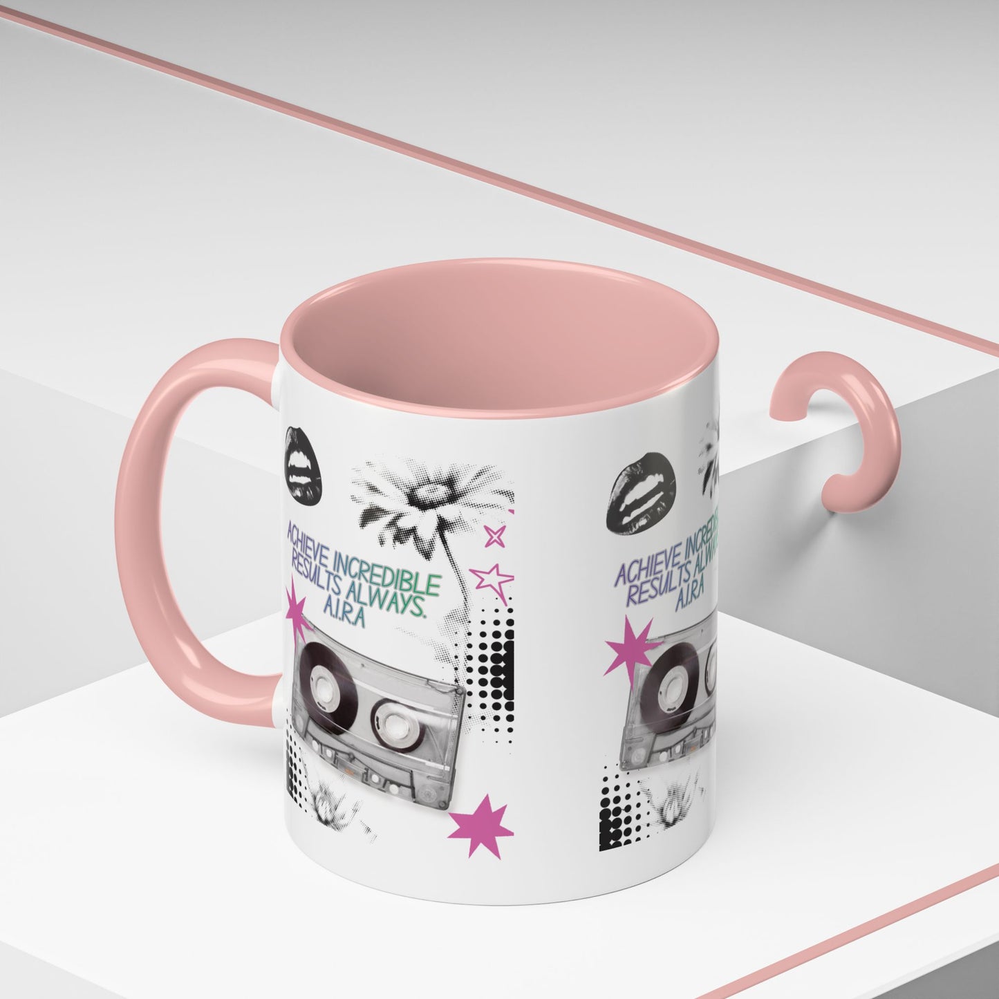 Personalized Cassette Vibes Accent Coffee Mug