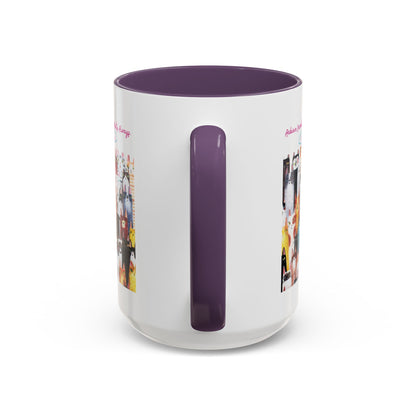 Personalized Initial Cat Collage Accent Coffee Mug